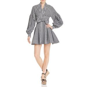 Acler Black and White Long Sleeve Dress
